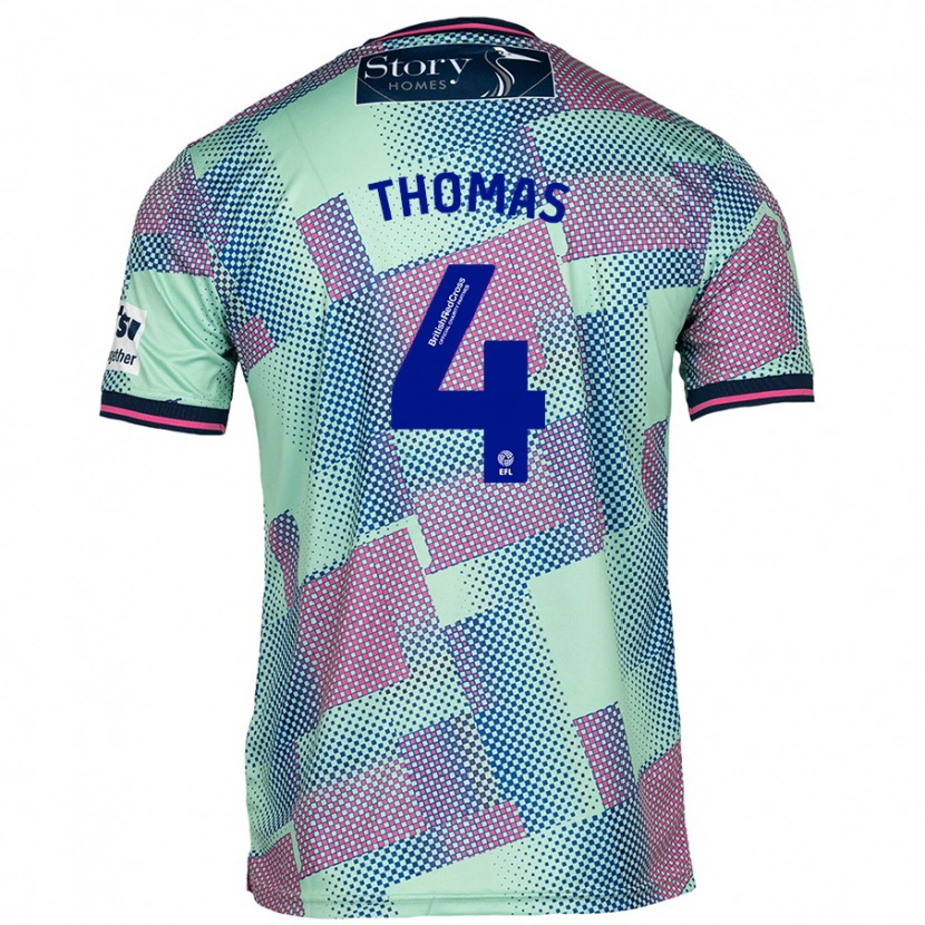 Danxen Hombre Camiseta Terell Thomas #4 Verde 2ª Equipación 2024/25 La Camisa