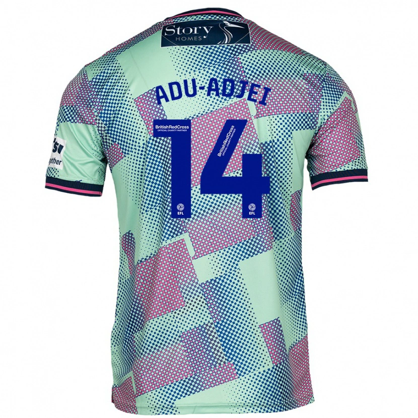 Danxen Hombre Camiseta Daniel Adu-Adjei #14 Verde 2ª Equipación 2024/25 La Camisa