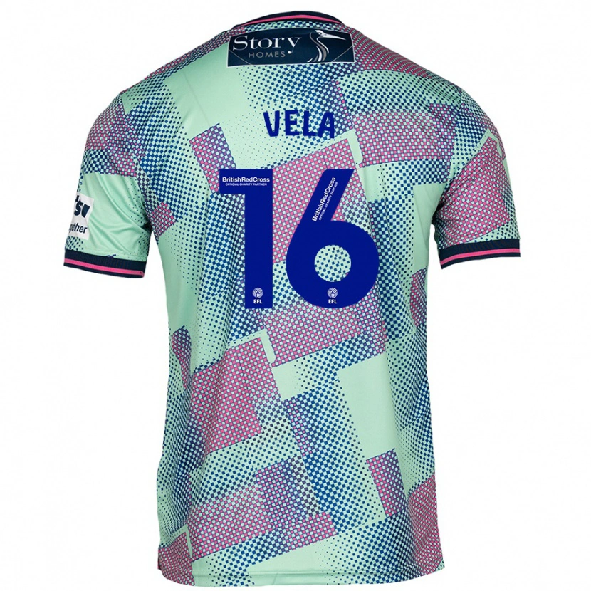 Danxen Hombre Camiseta Josh Vela #16 Verde 2ª Equipación 2024/25 La Camisa