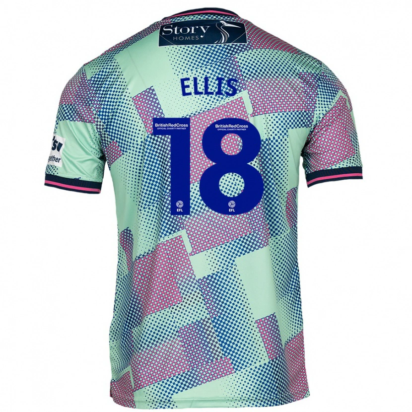 Danxen Hombre Camiseta Jack Ellis #18 Verde 2ª Equipación 2024/25 La Camisa