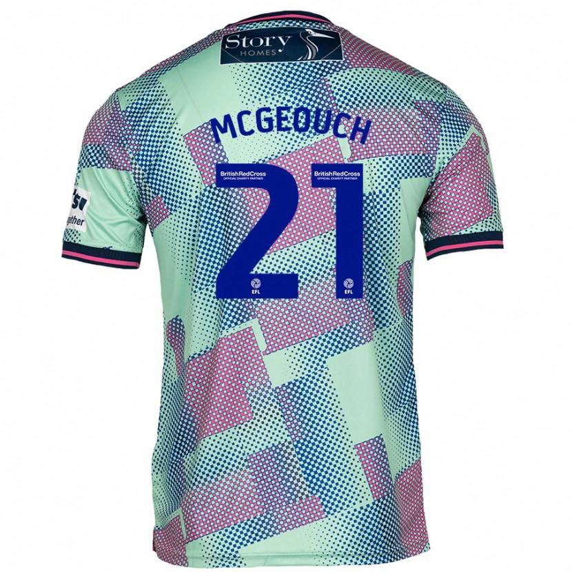 Danxen Hombre Camiseta Dylan Mcgeouch #21 Verde 2ª Equipación 2024/25 La Camisa