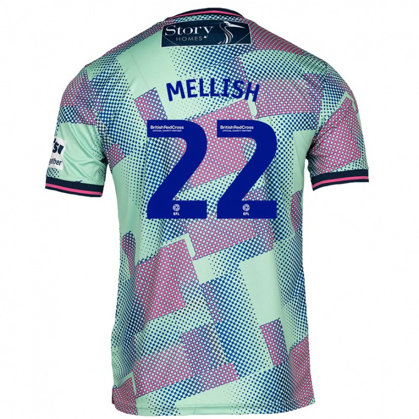 Danxen Hombre Camiseta Jon Mellish #22 Verde 2ª Equipación 2024/25 La Camisa