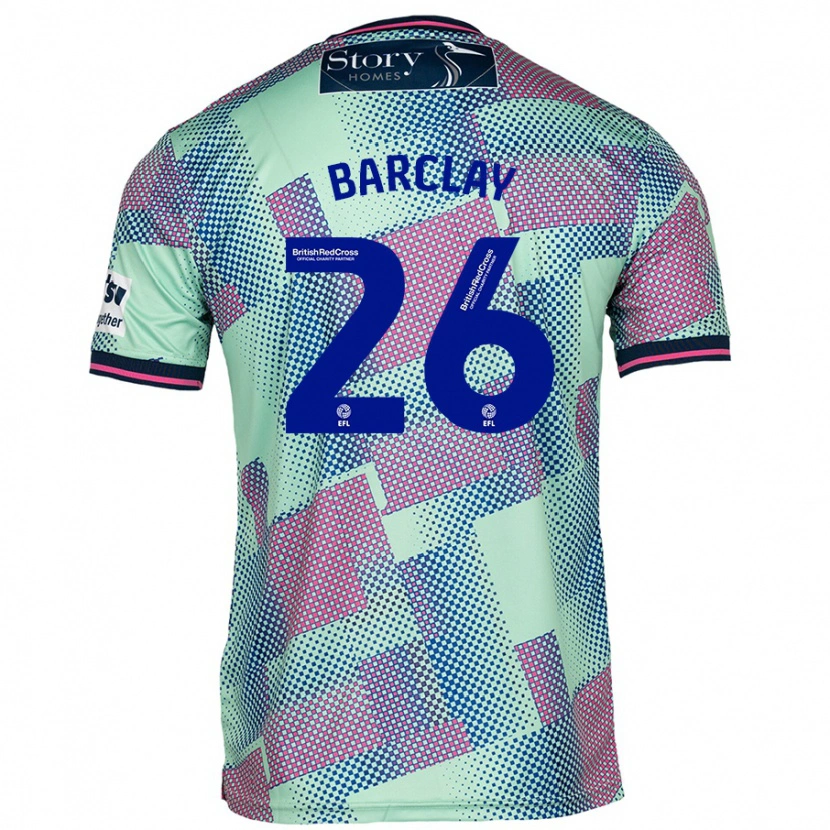 Danxen Hombre Camiseta Ben Barclay #26 Verde 2ª Equipación 2024/25 La Camisa