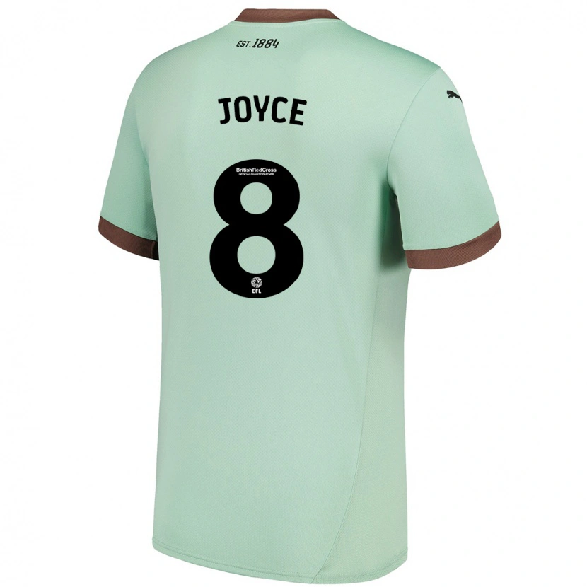 Danxen Hombre Camiseta Emily Joyce #8 Verde Pálido 2ª Equipación 2024/25 La Camisa