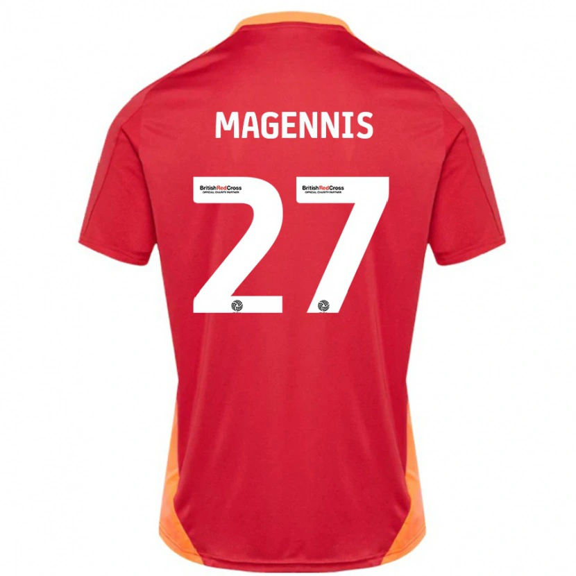 Danxen Hombre Camiseta Josh Magennis #27 Azul Blanquecino 2ª Equipación 2024/25 La Camisa