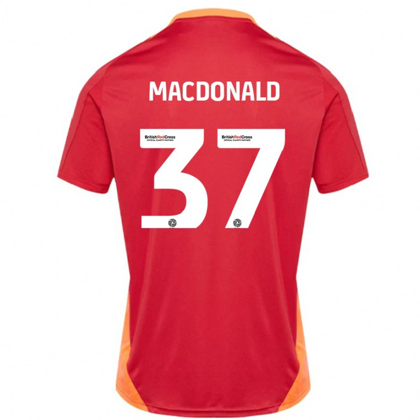 Danxen Hombre Camiseta Shaun Macdonald #37 Azul Blanquecino 2ª Equipación 2024/25 La Camisa