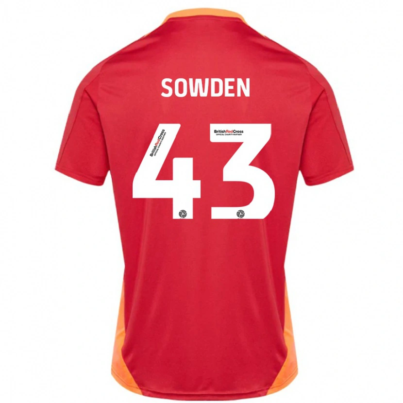 Danxen Hombre Camiseta Andrew Sowden #43 Azul Blanquecino 2ª Equipación 2024/25 La Camisa