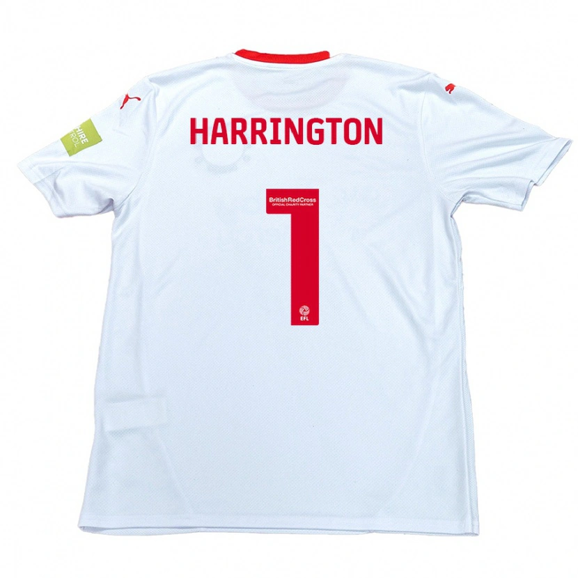 Danxen Hombre Camiseta David Harrington #1 Blanco 2ª Equipación 2024/25 La Camisa