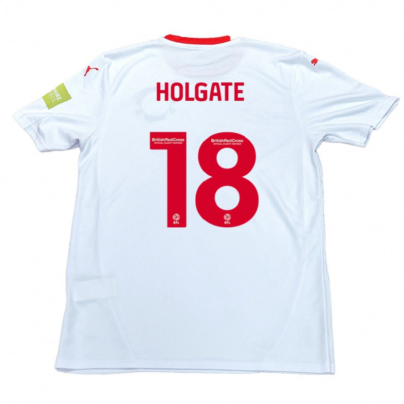 Danxen Hombre Camiseta Harrison Holgate #18 Blanco 2ª Equipación 2024/25 La Camisa