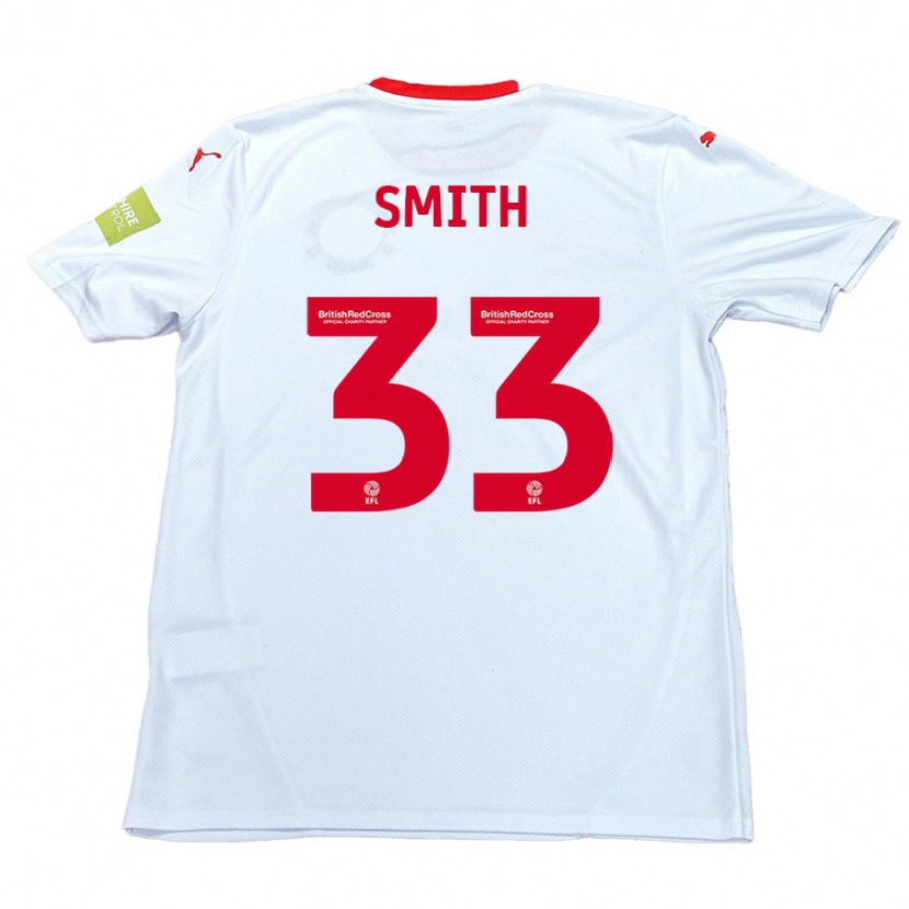 Danxen Hombre Camiseta Pele Smith #33 Blanco 2ª Equipación 2024/25 La Camisa