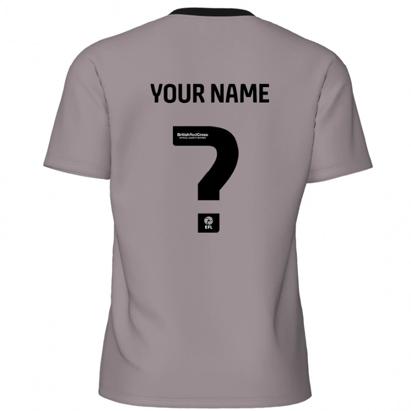 Danxen Hombre Camiseta Su Nombre #0 Gris 2ª Equipación 2024/25 La Camisa