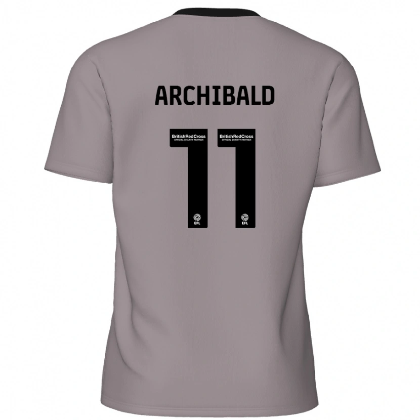 Danxen Hombre Camiseta Theo Archibald #11 Gris 2ª Equipación 2024/25 La Camisa