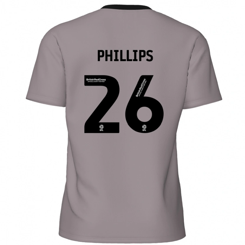 Danxen Hombre Camiseta Noah Phillips #26 Gris 2ª Equipación 2024/25 La Camisa