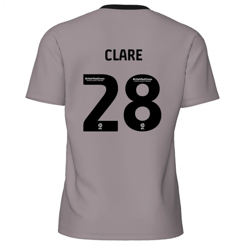 Danxen Hombre Camiseta Sean Clare #28 Gris 2ª Equipación 2024/25 La Camisa