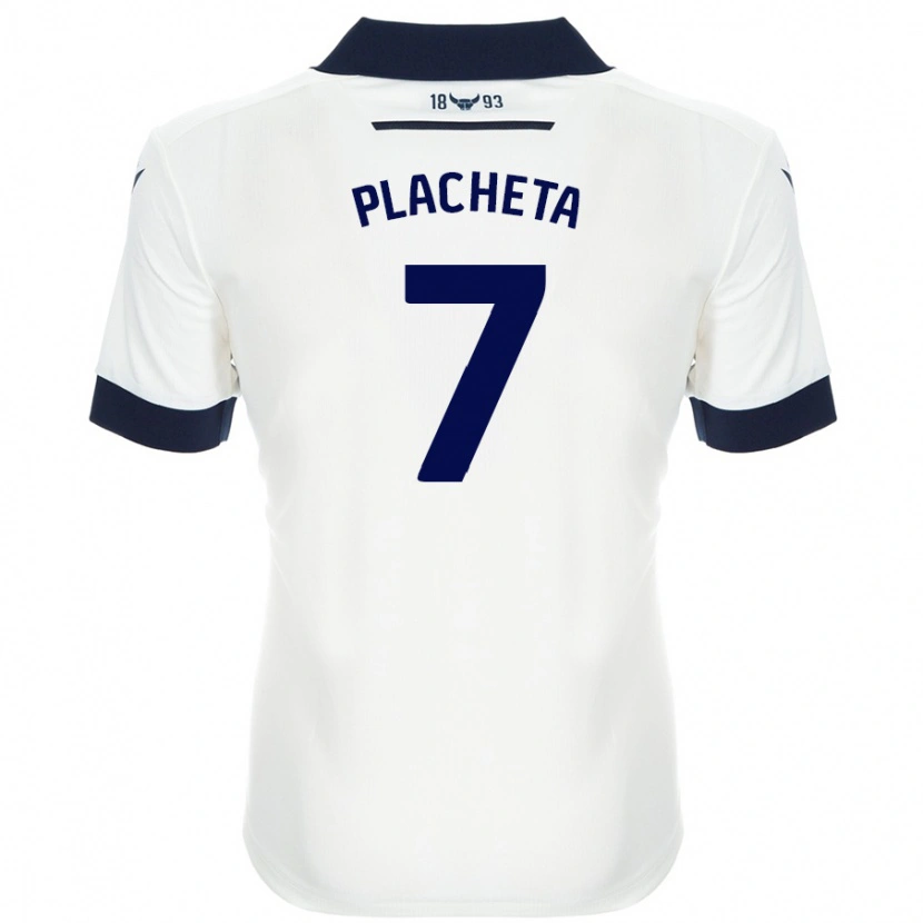 Danxen Hombre Camiseta Przemyslaw Placheta #7 Blanco Azul Marino 2ª Equipación 2024/25 La Camisa