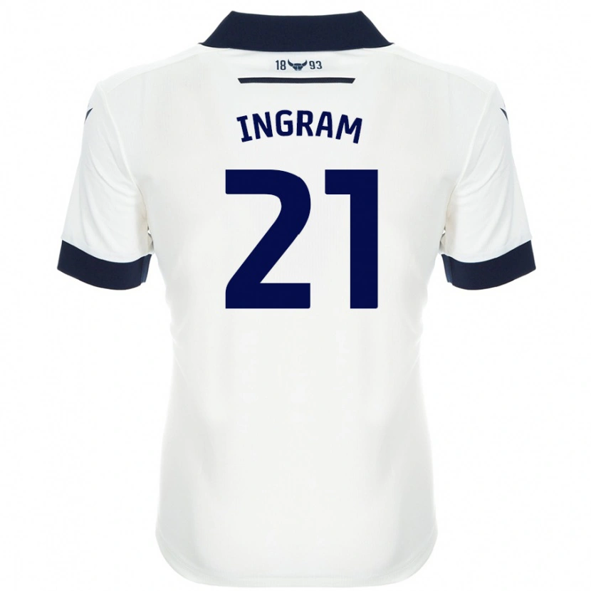 Danxen Hombre Camiseta Matt Ingram #21 Blanco Azul Marino 2ª Equipación 2024/25 La Camisa