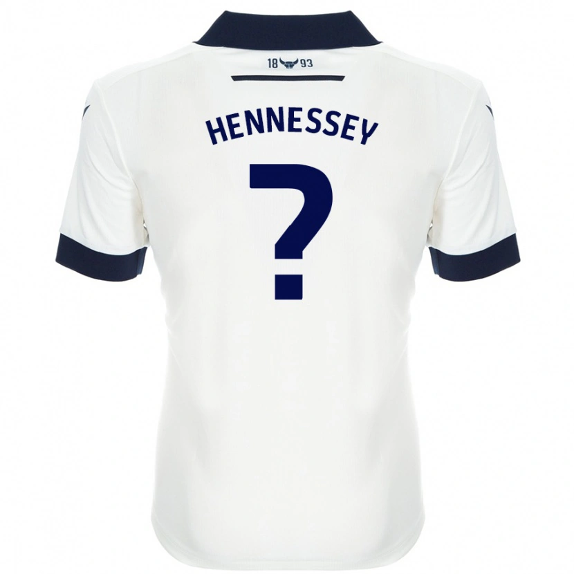 Danxen Hombre Camiseta Laura Hennessey #0 Blanco Azul Marino 2ª Equipación 2024/25 La Camisa