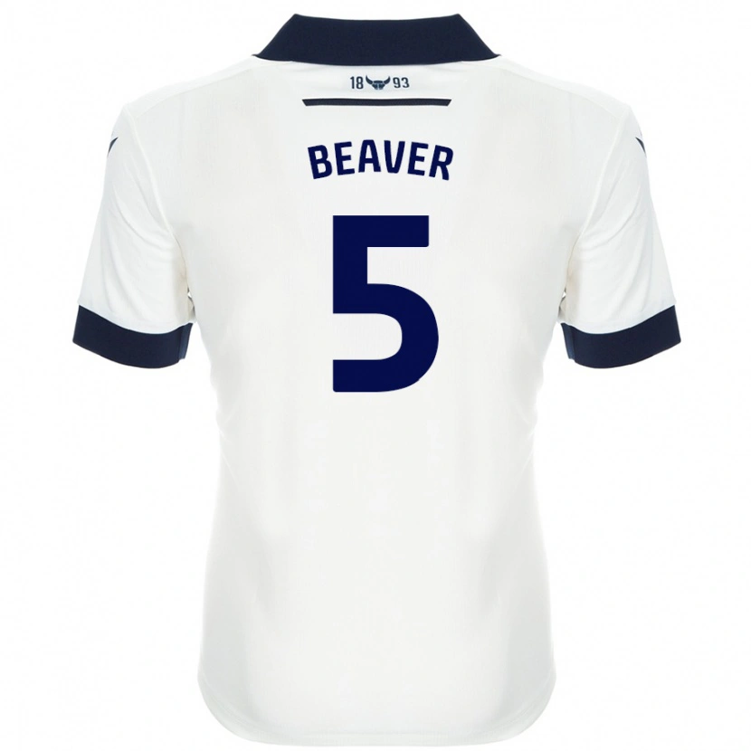 Danxen Hombre Camiseta Catherine Beaver #5 Blanco Azul Marino 2ª Equipación 2024/25 La Camisa