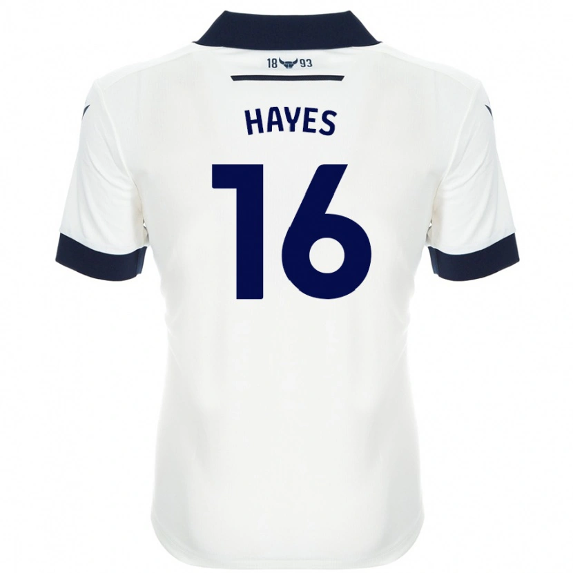 Danxen Hombre Camiseta Georgia Hayes #16 Blanco Azul Marino 2ª Equipación 2024/25 La Camisa