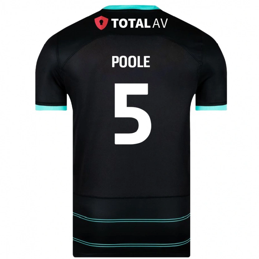 Danxen Hombre Camiseta Regan Poole #5 Negro 2ª Equipación 2024/25 La Camisa