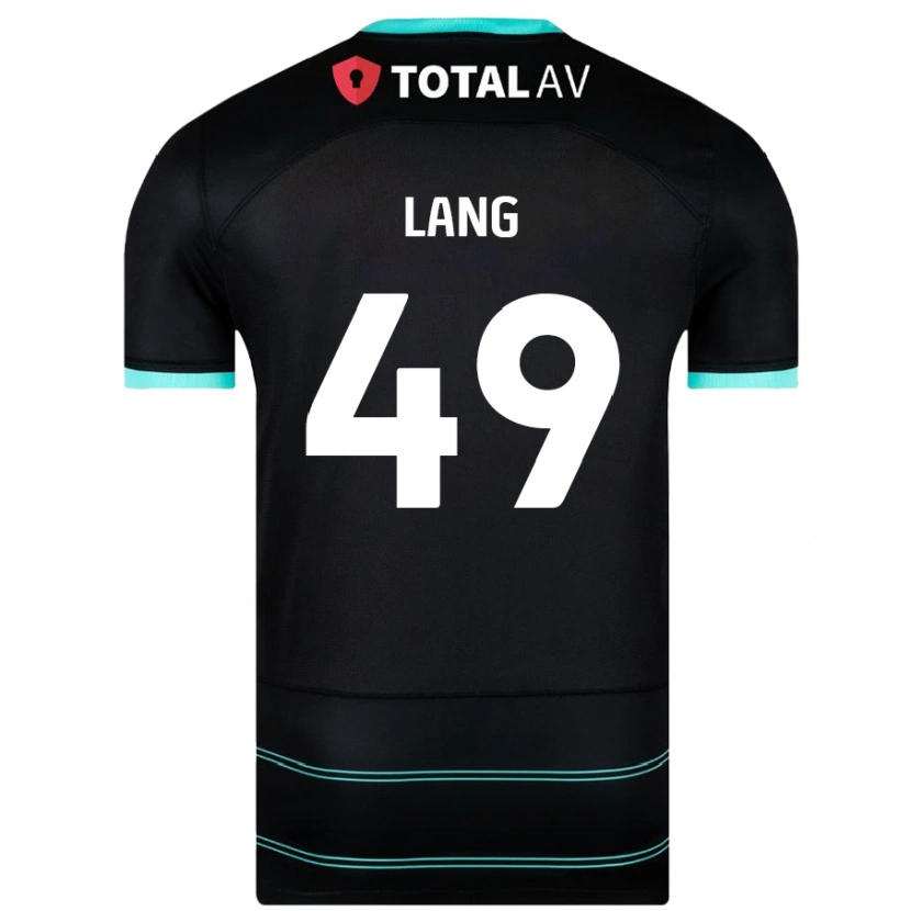 Danxen Hombre Camiseta Callum Lang #49 Negro 2ª Equipación 2024/25 La Camisa