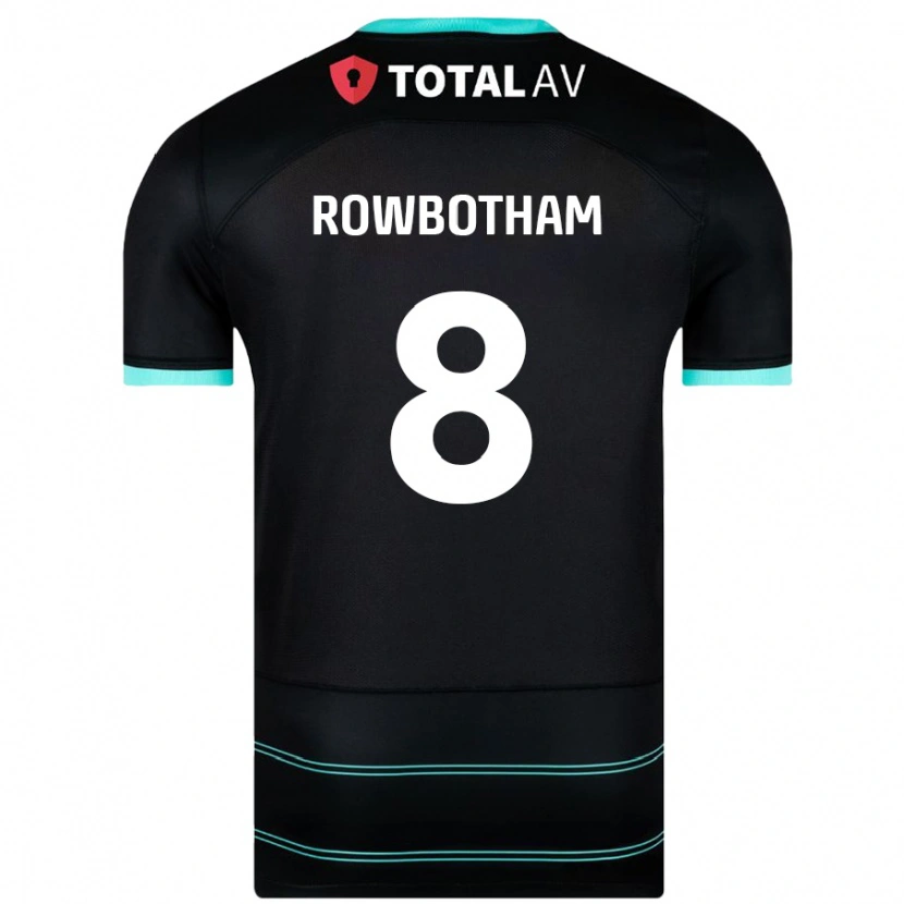 Danxen Hombre Camiseta Ava Rowbotham #8 Negro 2ª Equipación 2024/25 La Camisa