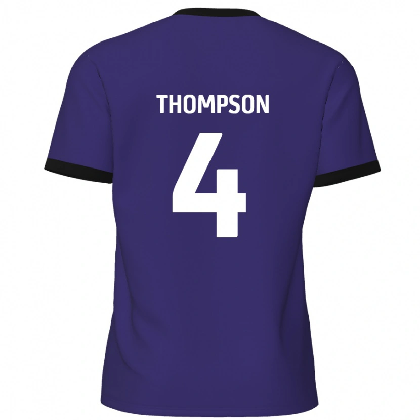 Danxen Hombre Camiseta Nathan Thompson #4 Púrpura 2ª Equipación 2024/25 La Camisa