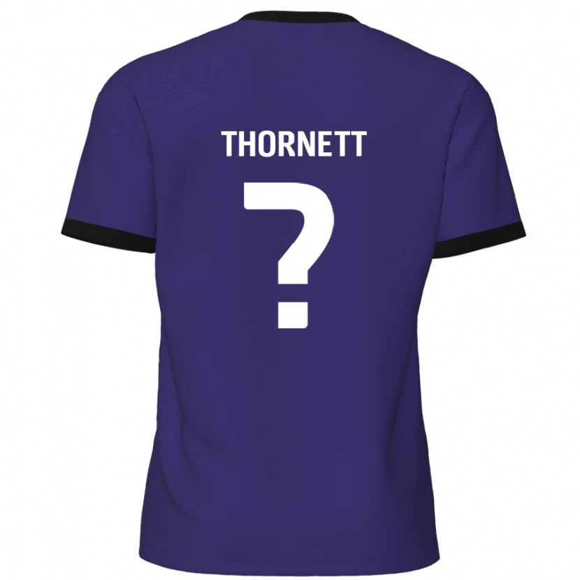 Danxen Hombre Camiseta Alfie Thornett #0 Púrpura 2ª Equipación 2024/25 La Camisa