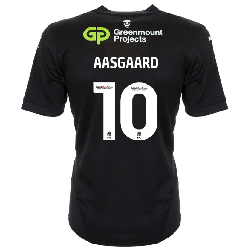 Danxen Hombre Camiseta Thelo Aasgaard #10 Negro 2ª Equipación 2024/25 La Camisa