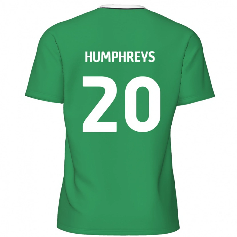 Danxen Hombre Camiseta Cameron Humphreys #20 Verde Rayas Blancas 2ª Equipación 2024/25 La Camisa