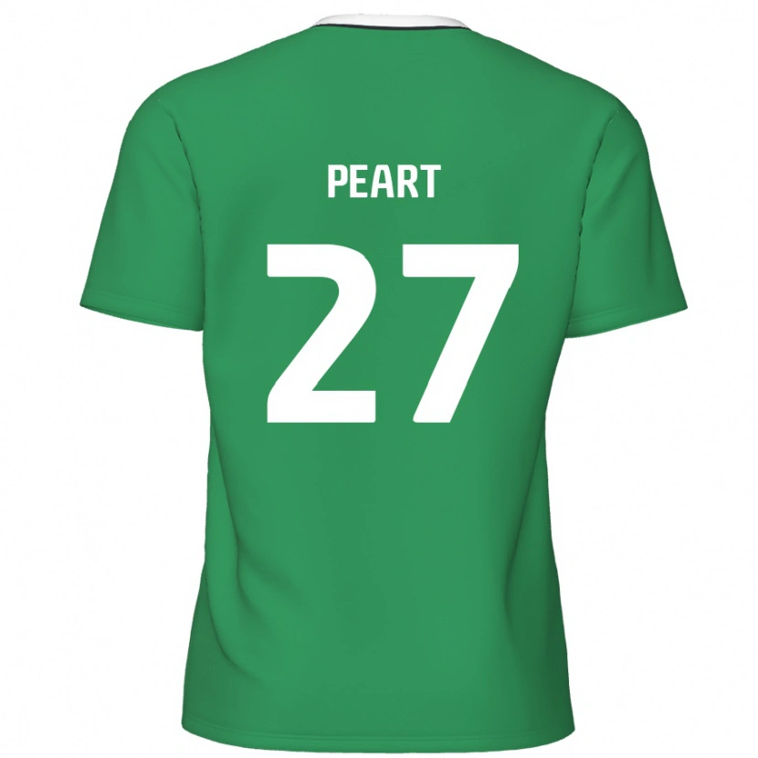 Danxen Hombre Camiseta Brody Peart #27 Verde Rayas Blancas 2ª Equipación 2024/25 La Camisa