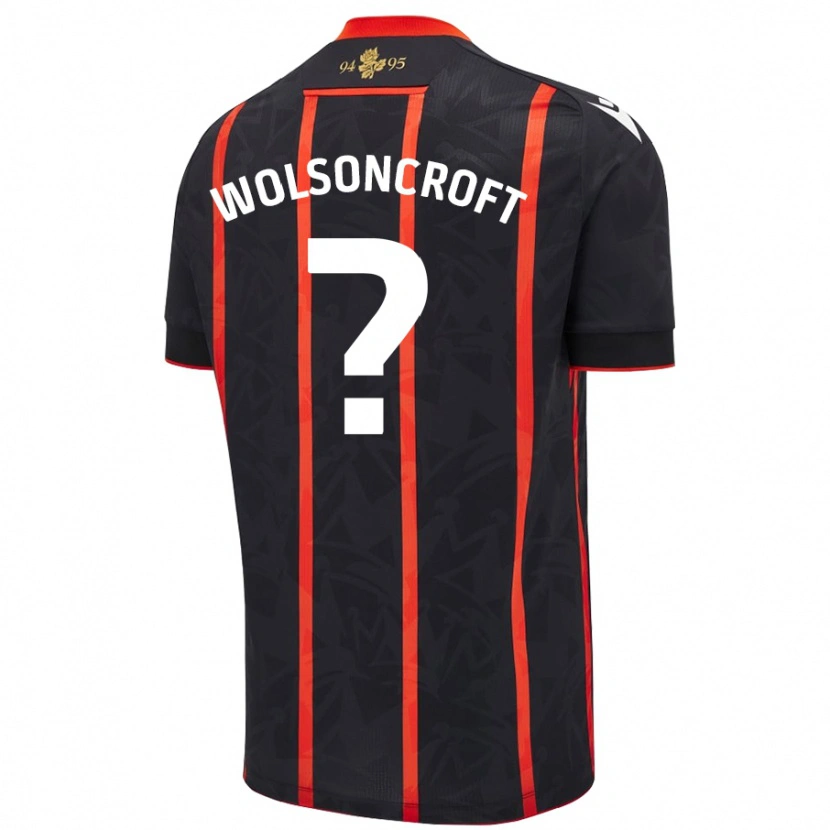 Danxen Hombre Camiseta Blake Wolsoncroft #0 Negro Rojo 2ª Equipación 2024/25 La Camisa