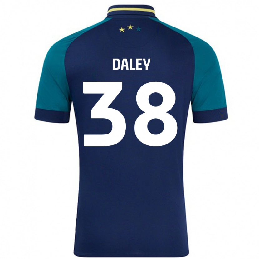 Danxen Hombre Camiseta Luke Daley #38 Azul Marino Verde Oscuro 2ª Equipación 2024/25 La Camisa