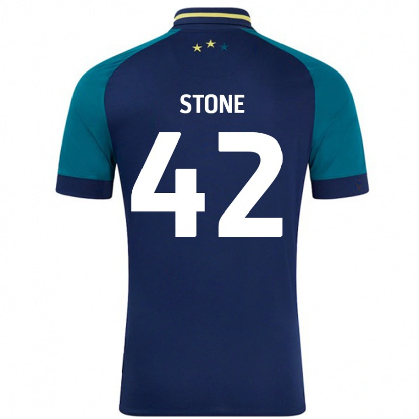 Danxen Hombre Camiseta Michael Stone #42 Azul Marino Verde Oscuro 2ª Equipación 2024/25 La Camisa