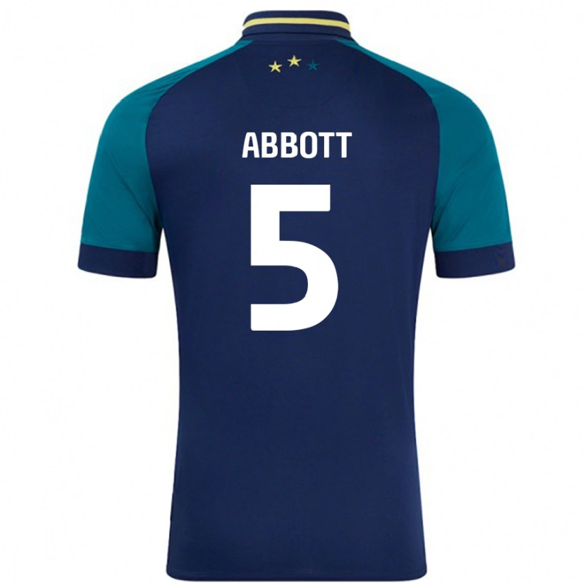 Danxen Hombre Camiseta Vicky Abbott #5 Azul Marino Verde Oscuro 2ª Equipación 2024/25 La Camisa