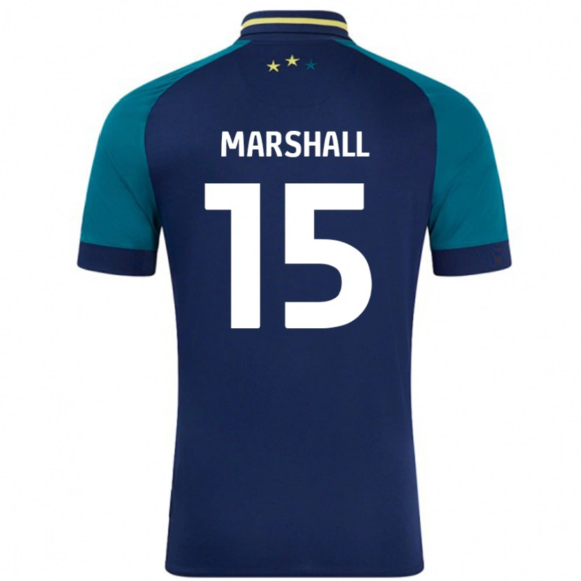 Danxen Hombre Camiseta Georgia Marshall #15 Azul Marino Verde Oscuro 2ª Equipación 2024/25 La Camisa