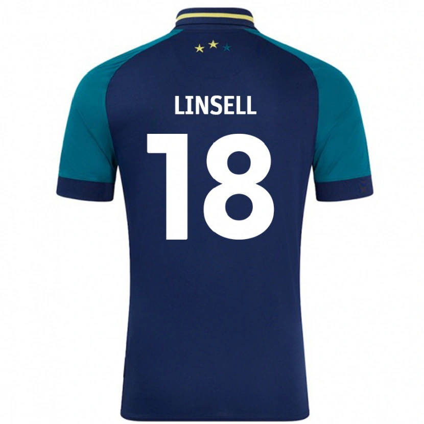 Danxen Hombre Camiseta Alice Linsell #18 Azul Marino Verde Oscuro 2ª Equipación 2024/25 La Camisa