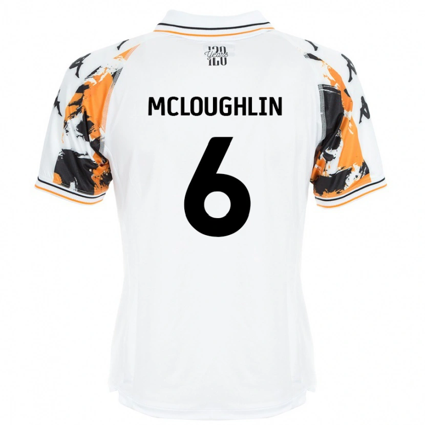 Danxen Hombre Camiseta Sean Mcloughlin #6 Blanco 2ª Equipación 2024/25 La Camisa