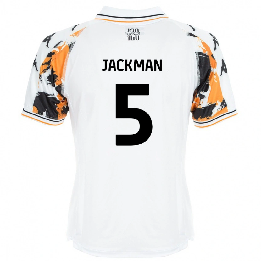 Danxen Hombre Camiseta Ellice Jackman #5 Blanco 2ª Equipación 2024/25 La Camisa