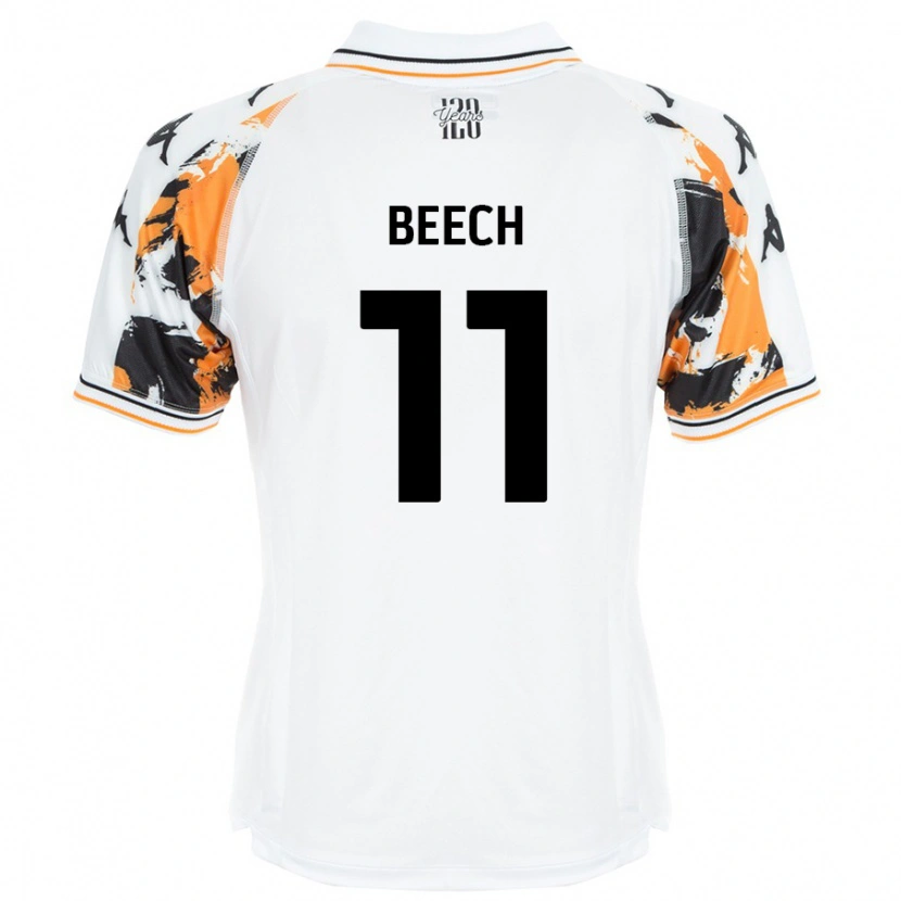 Danxen Hombre Camiseta Rebecca Beech #11 Blanco 2ª Equipación 2024/25 La Camisa