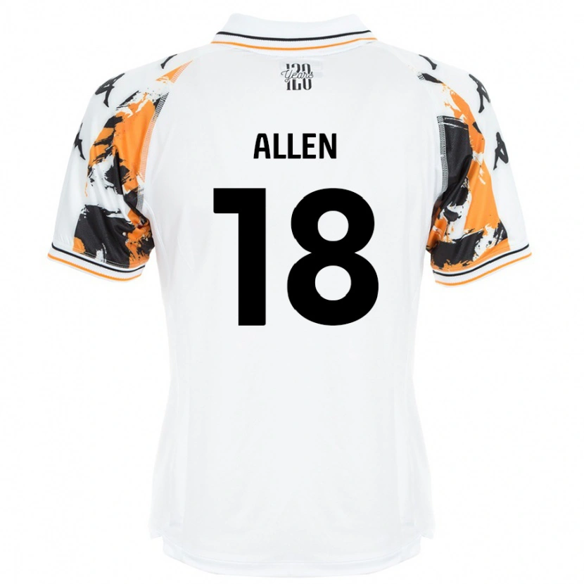 Danxen Hombre Camiseta Aaliyah Allen #18 Blanco 2ª Equipación 2024/25 La Camisa