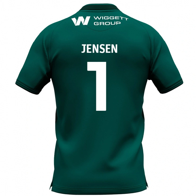 Danxen Hombre Camiseta Lukas Jensen #1 Verde 2ª Equipación 2024/25 La Camisa