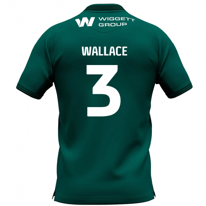 Danxen Hombre Camiseta Murray Wallace #3 Verde 2ª Equipación 2024/25 La Camisa