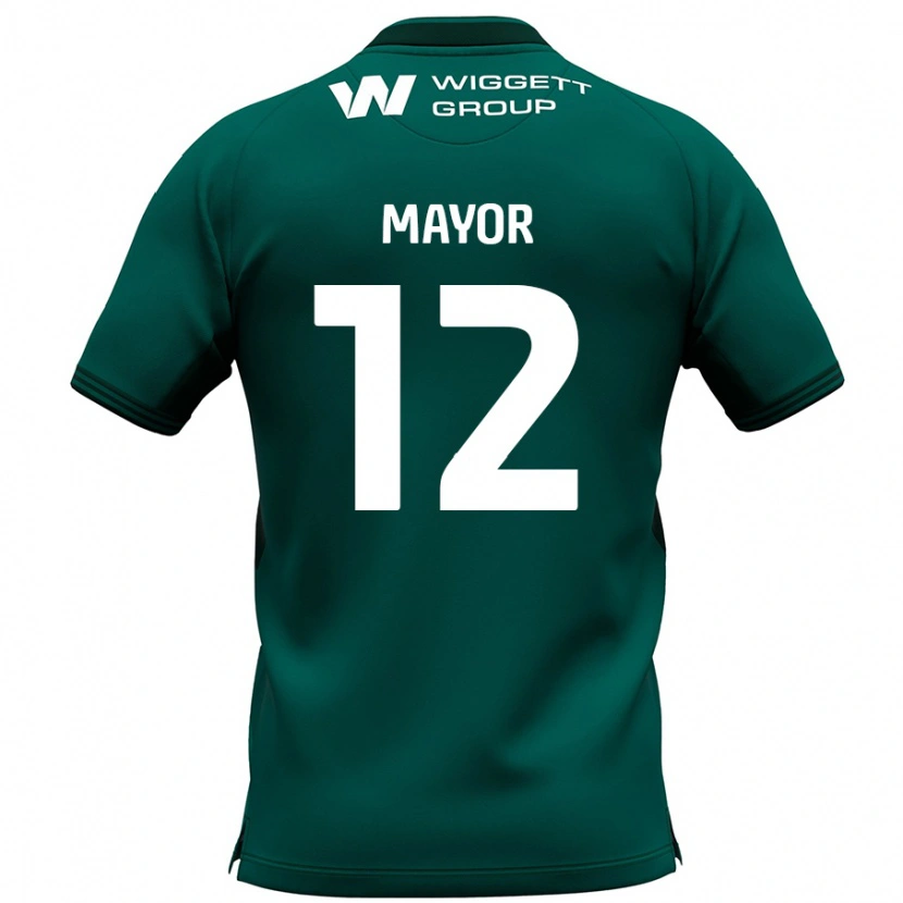 Danxen Hombre Camiseta Adam Mayor #12 Verde 2ª Equipación 2024/25 La Camisa