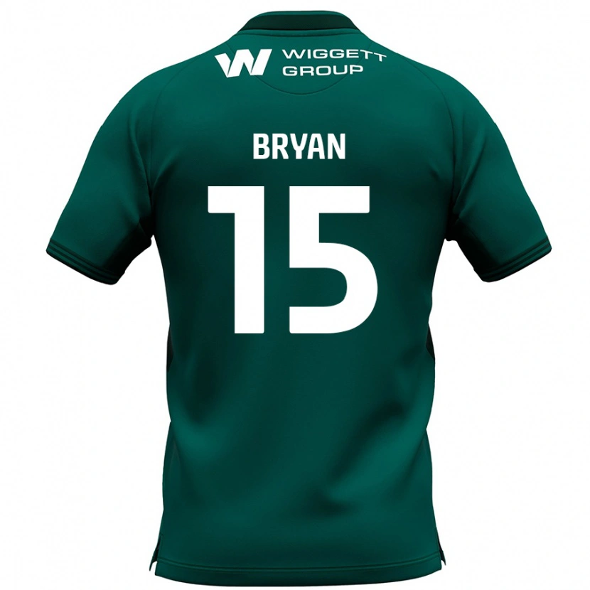 Danxen Hombre Camiseta Joe Bryan #15 Verde 2ª Equipación 2024/25 La Camisa