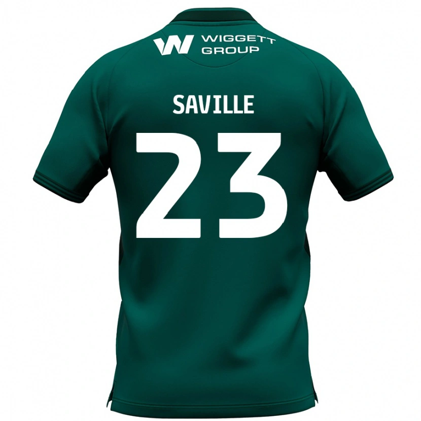 Danxen Hombre Camiseta George Saville #23 Verde 2ª Equipación 2024/25 La Camisa