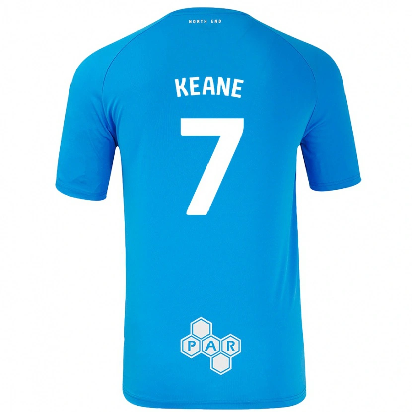 Danxen Hombre Camiseta Will Keane #7 Azul Cielo 2ª Equipación 2024/25 La Camisa