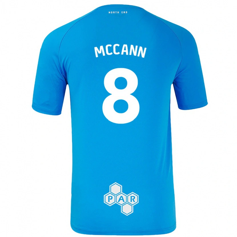 Danxen Hombre Camiseta Ali Mccann #8 Azul Cielo 2ª Equipación 2024/25 La Camisa