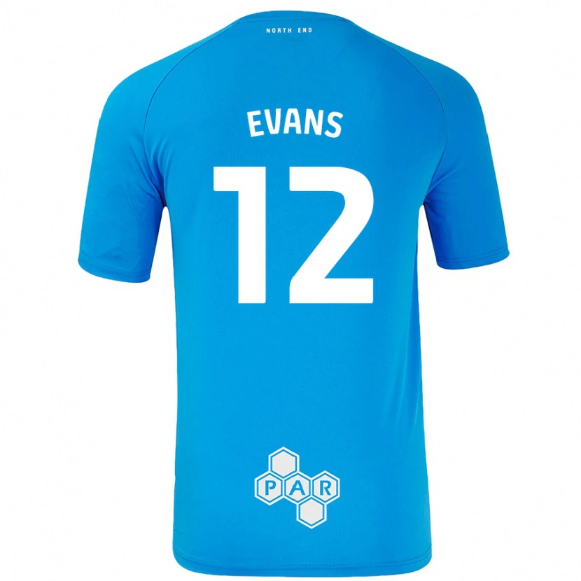 Danxen Hombre Camiseta Ched Evans #12 Azul Cielo 2ª Equipación 2024/25 La Camisa