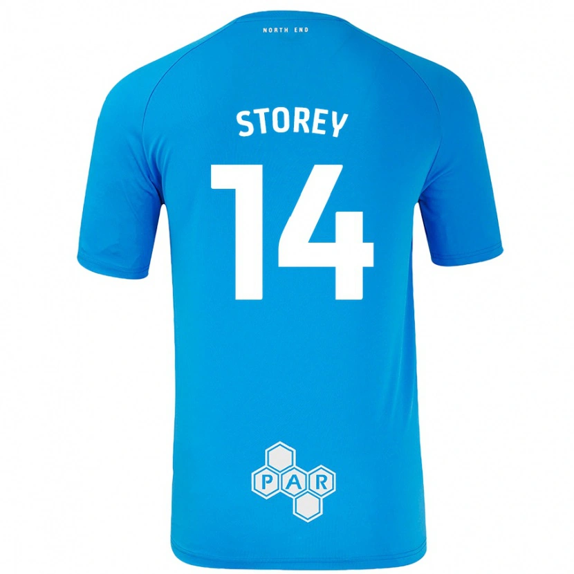 Danxen Hombre Camiseta Jordan Storey #14 Azul Cielo 2ª Equipación 2024/25 La Camisa